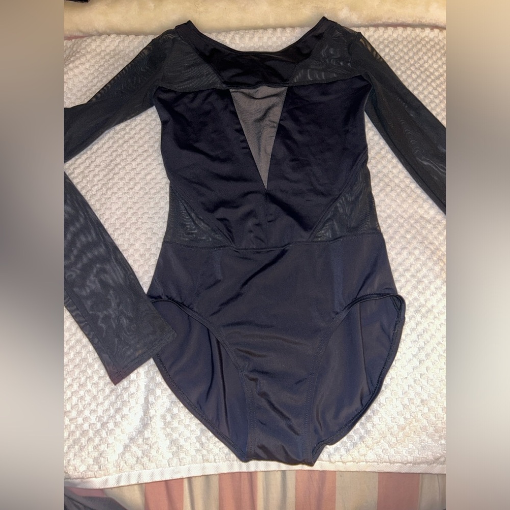 Long Sleeve Mesh Leotard